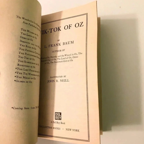 Vintage 1980 Tik Tok of Oz by L Frank Baum John R Neill Del  Rey Books - Picture 6 of 16